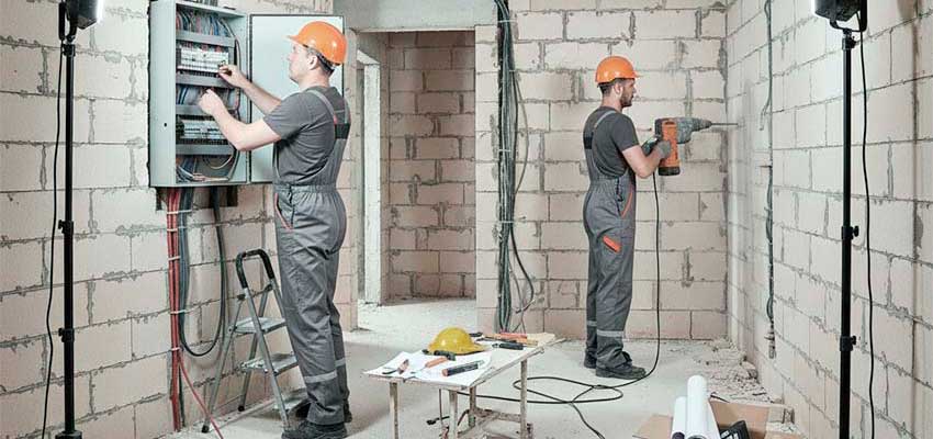 Электромонтаж кабельных линий и щитка в частном доме