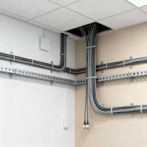 Разделение силовых и слаботочных линий в офисе